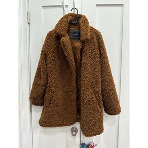 Lucky Brand Teddy Coat Size L - Warm Brown